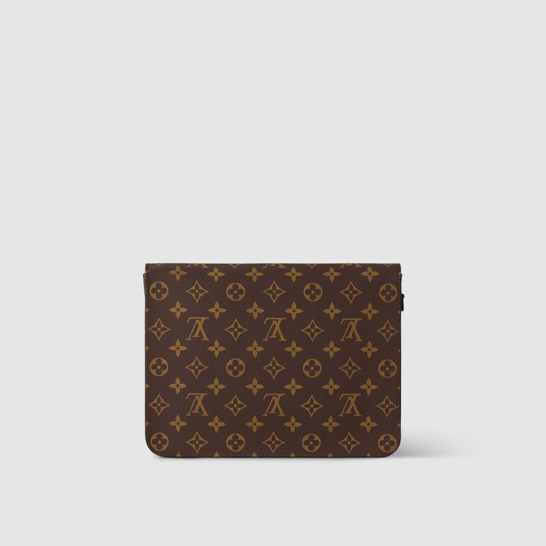 Túi Louis Vuitton S Lock A4 Pouch Nam Nâu